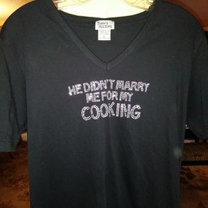 Closet clear out!  Fun V neck T-shirt.